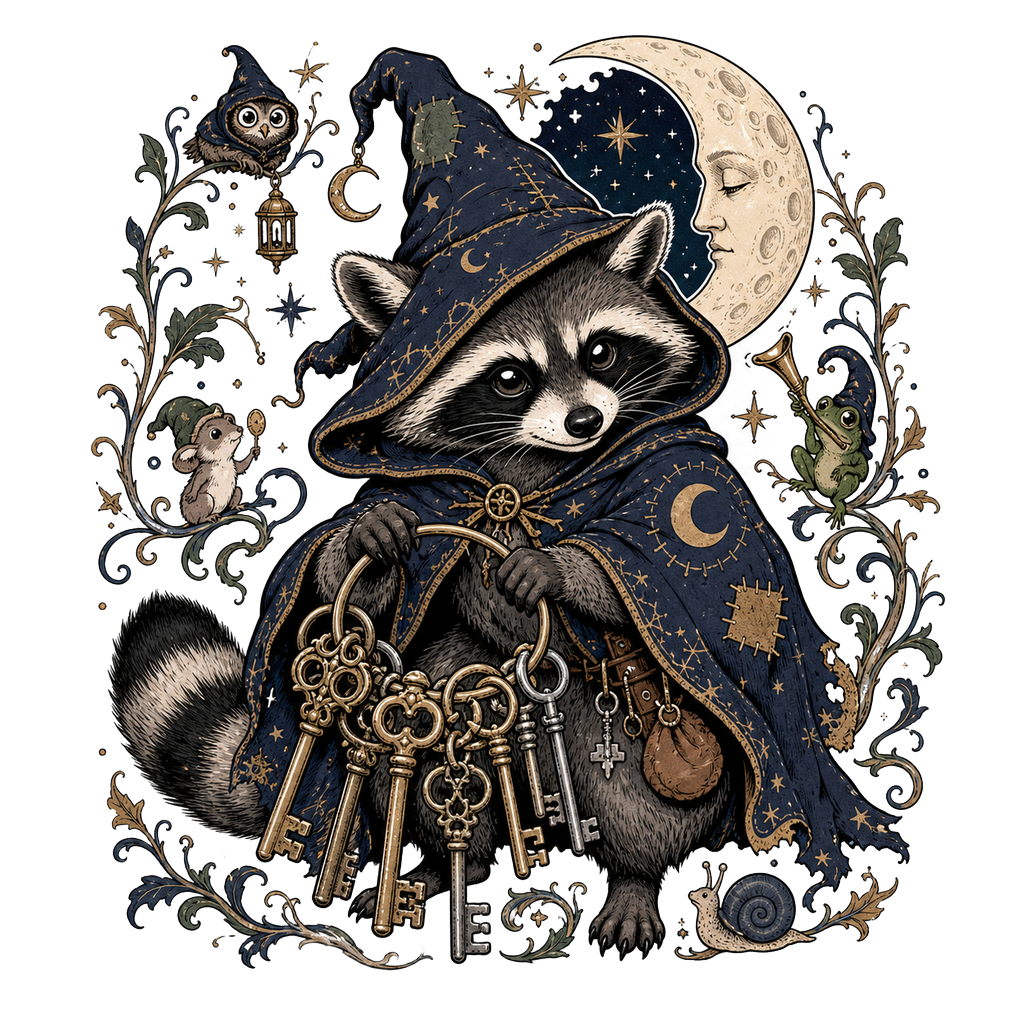 Raccoon Wizard Energy