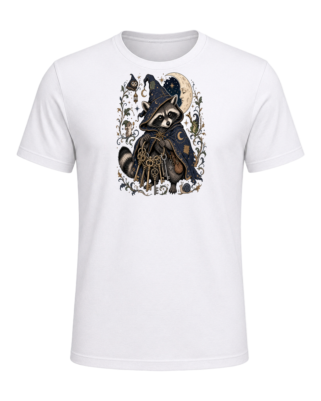 Raccoon Wizard Energy — White