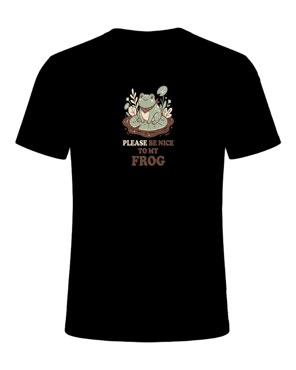 PLEASE BE NICE TO MY FROG — Black