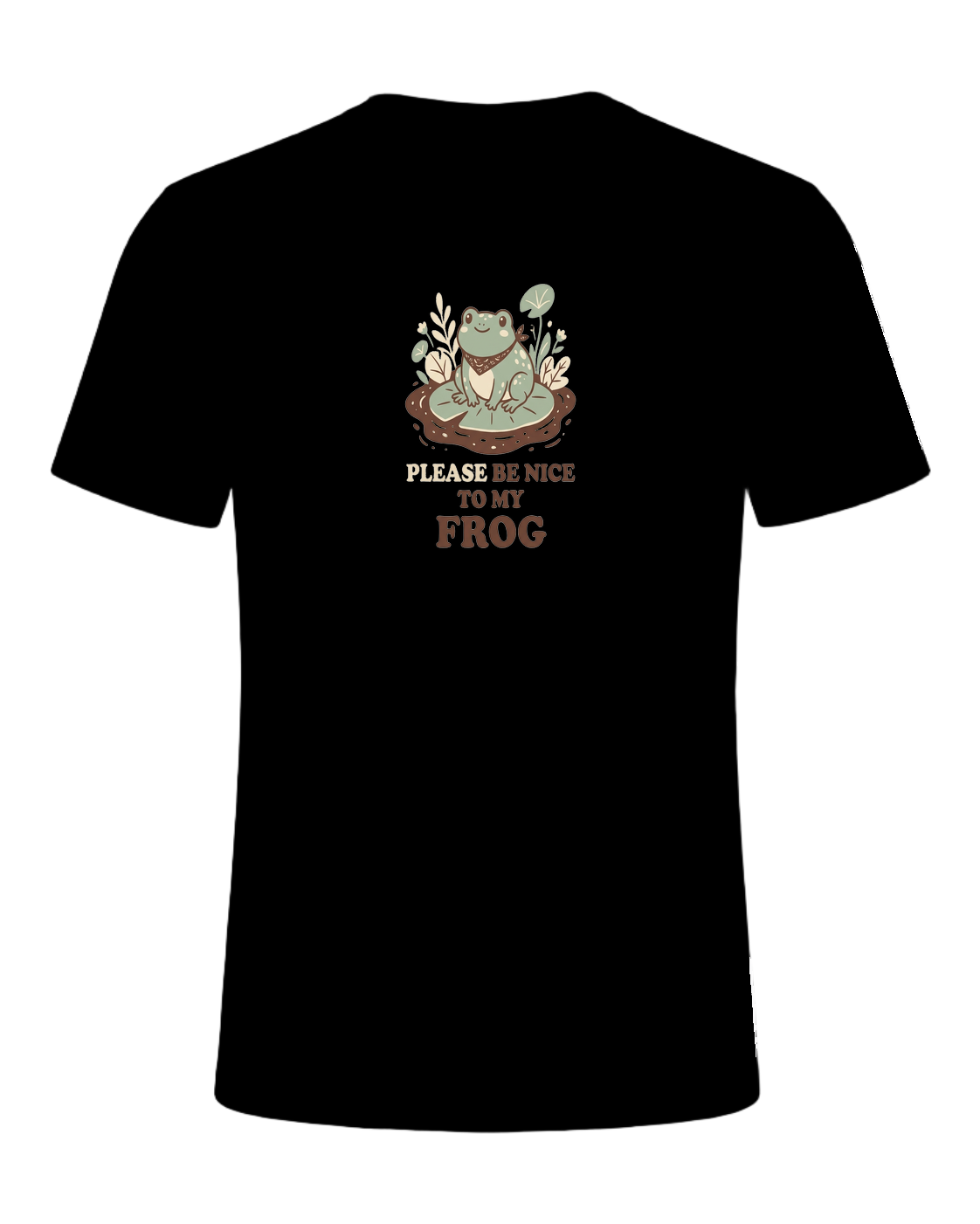 PLEASE BE NICE TO MY FROG — Black