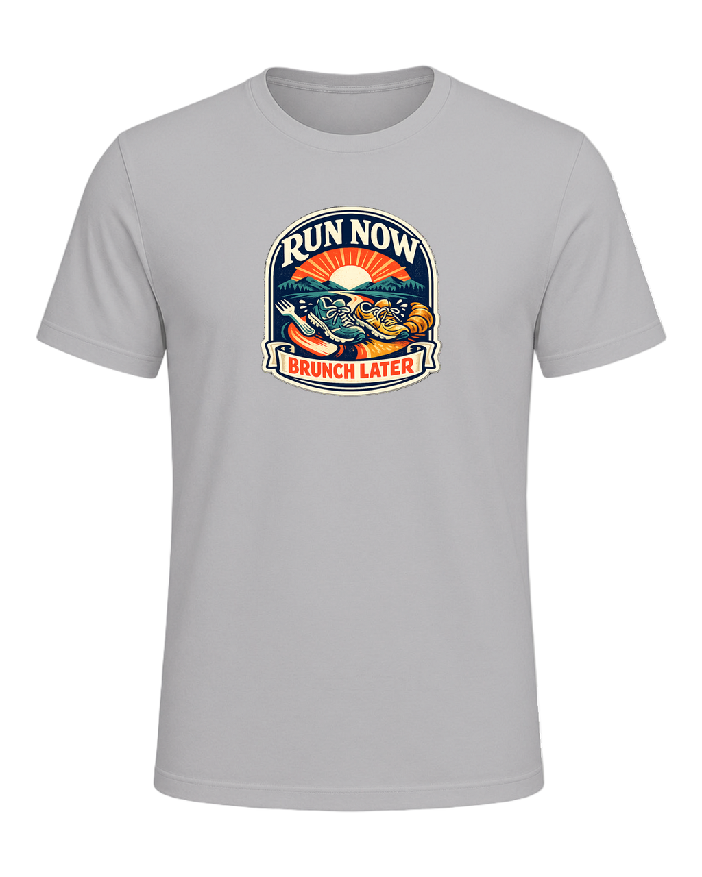 Run Now Brunch Later Tee — Athletic Heather
