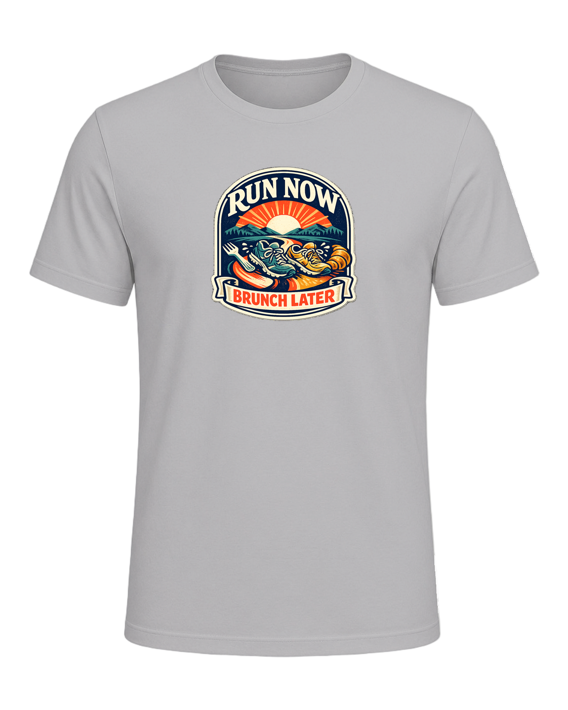Run Now Brunch Later Tee — Athletic Heather
