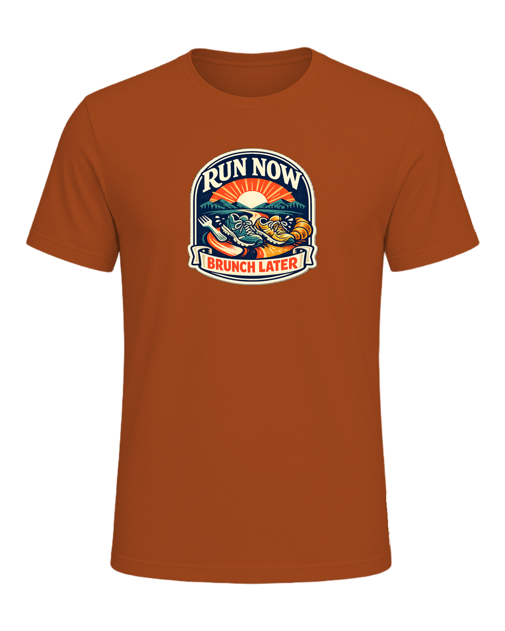 Run Now Brunch Later Tee — Autumn