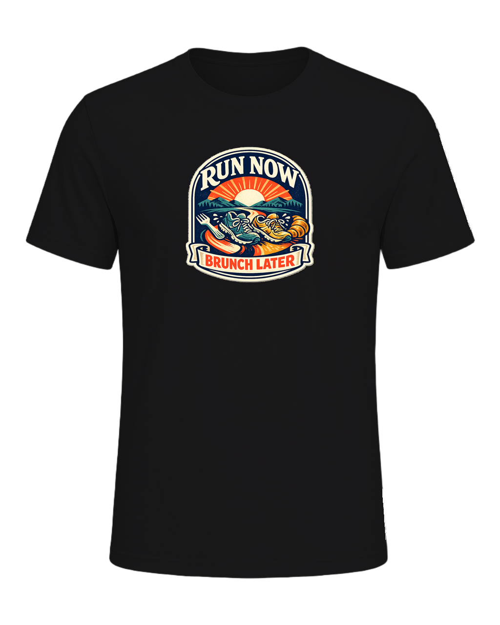 Run Now Brunch Later Tee — Dark Grey Heather