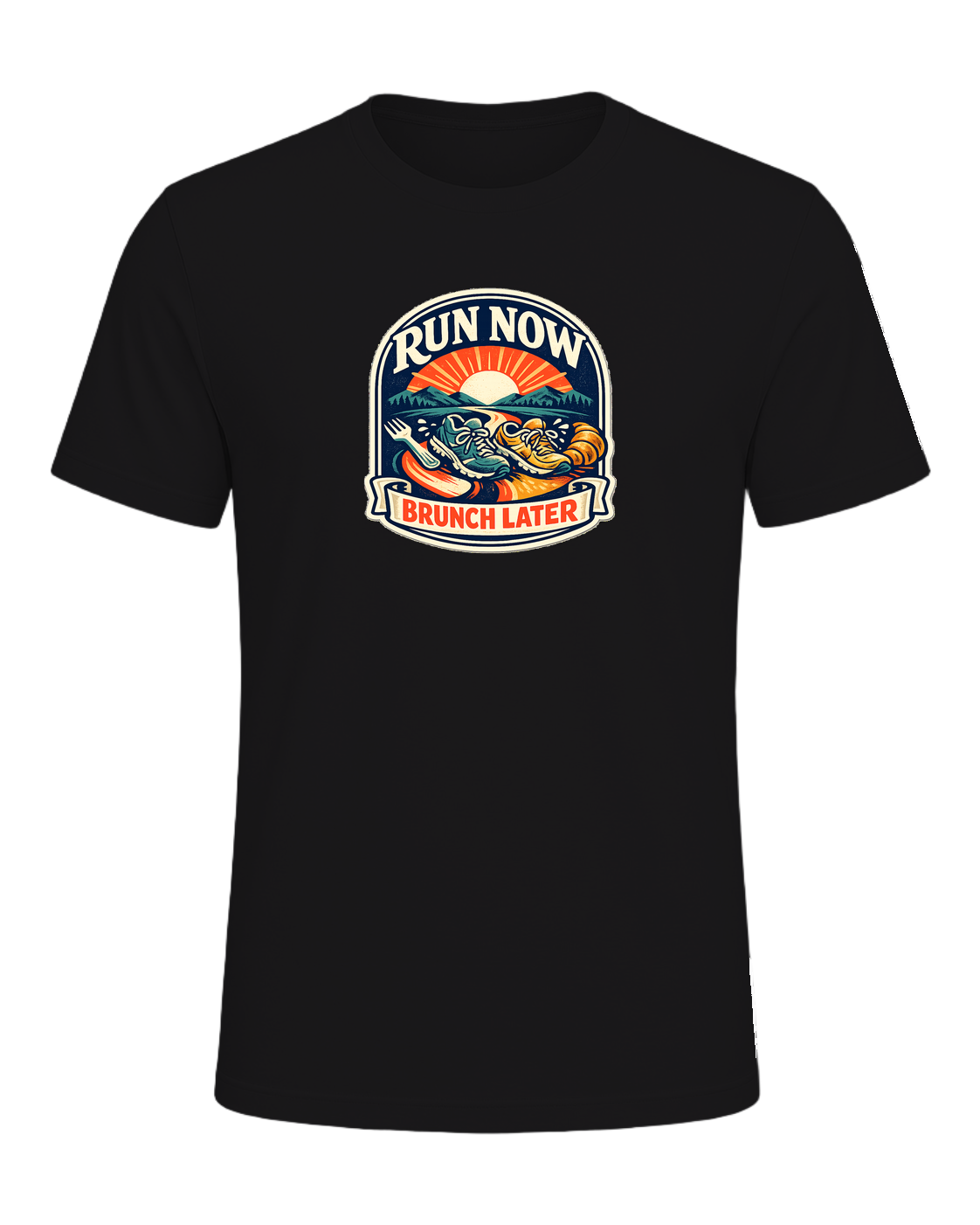Run Now Brunch Later Tee — Dark Grey Heather