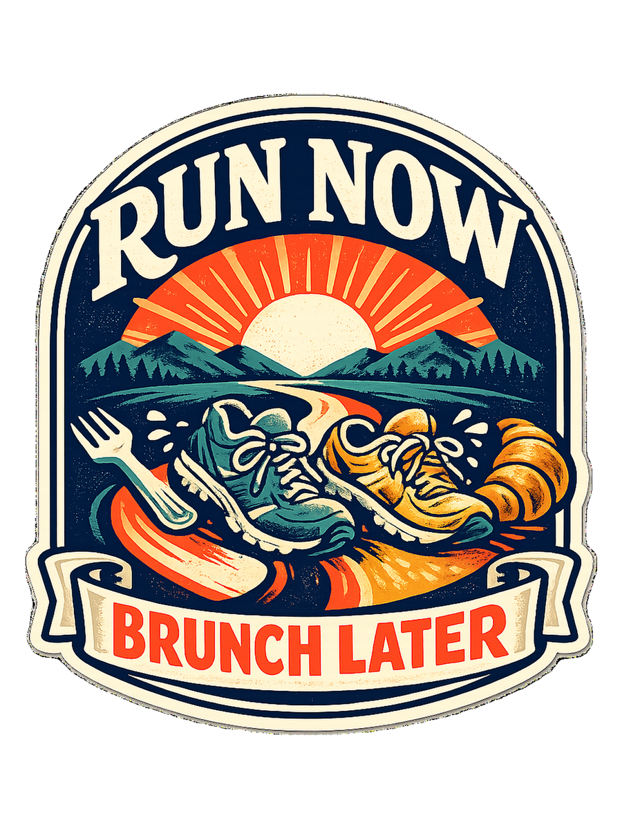 Funny Running T-Shirt — Run Now Brunch Later