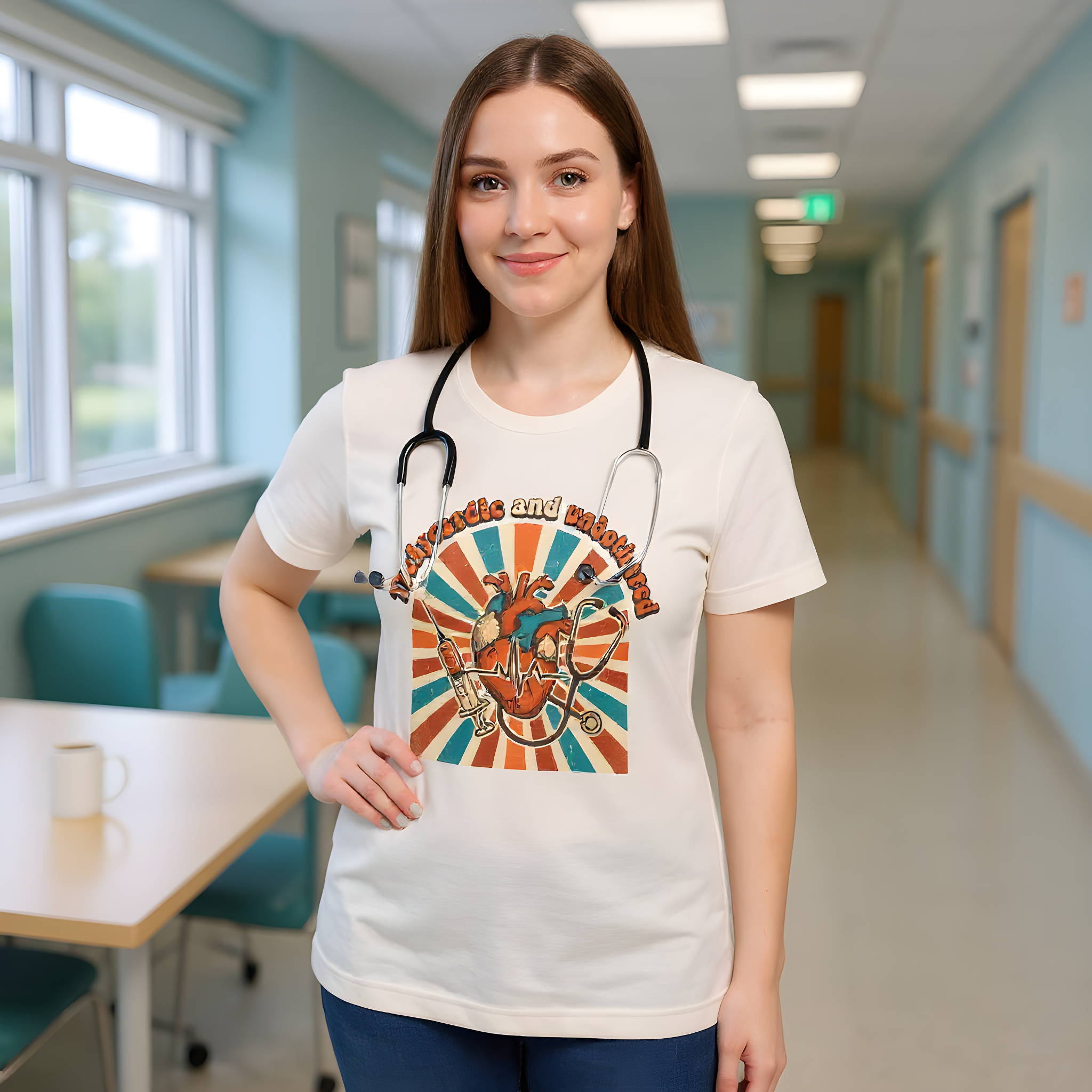 Funny Nurse T-Shirt — Tachycardic and Unbothered — t-shirt design