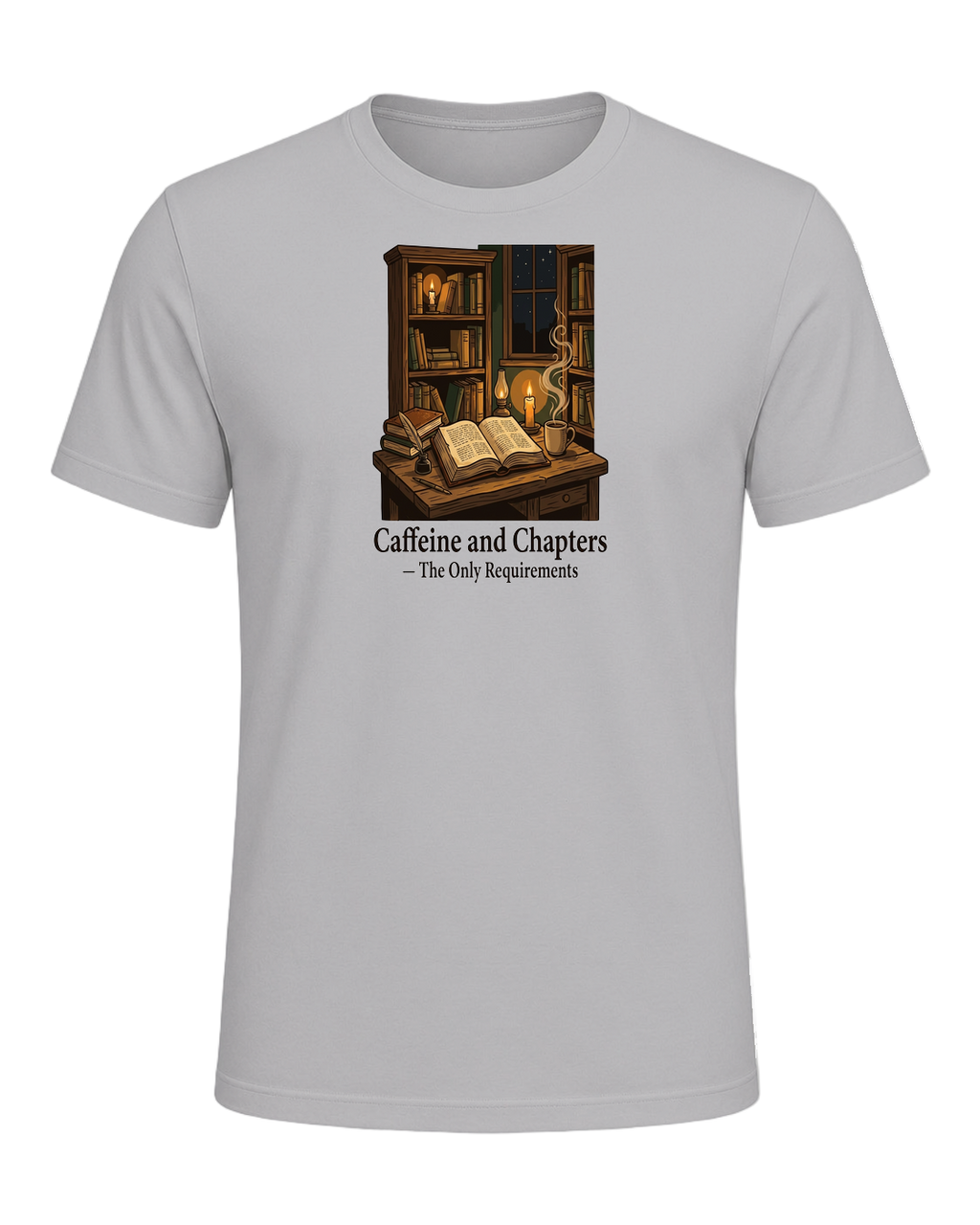 Books & Coffee — Athletic Heather