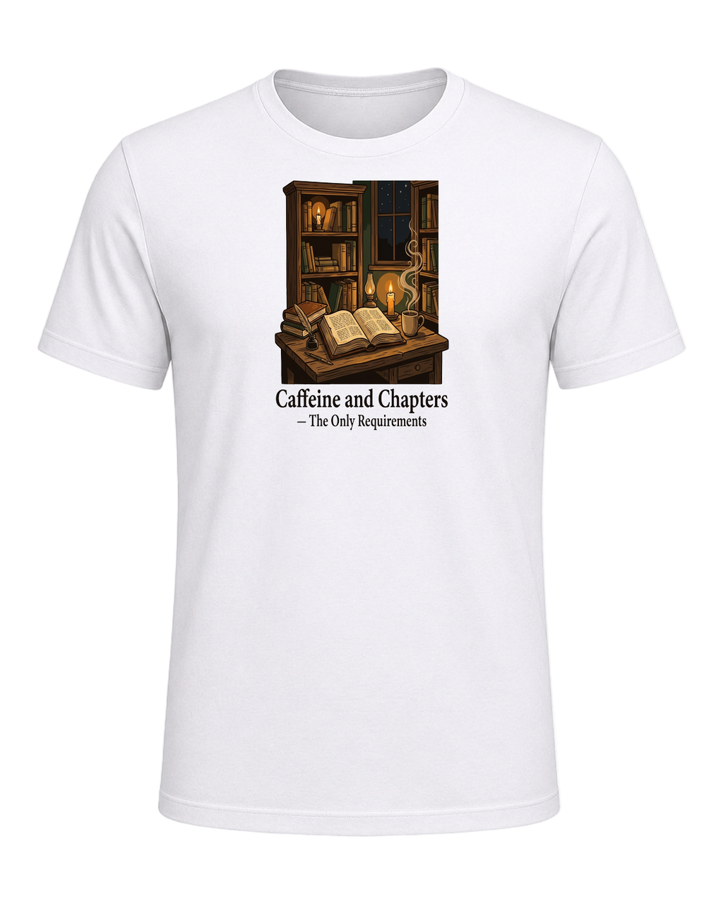 Books & Coffee — White