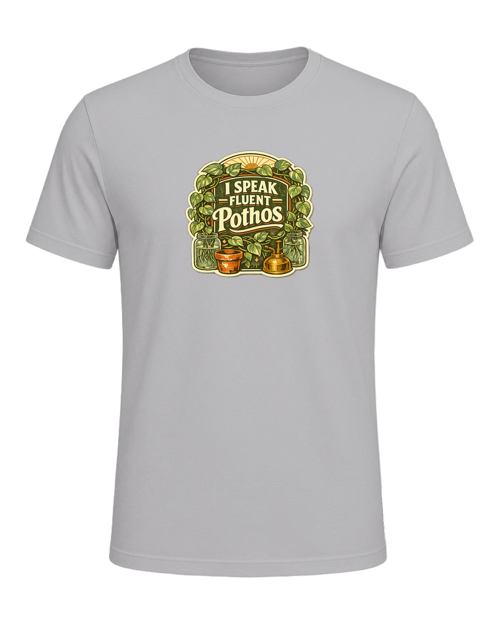 I Speak Fluent Pothos Tee — Athletic Heather