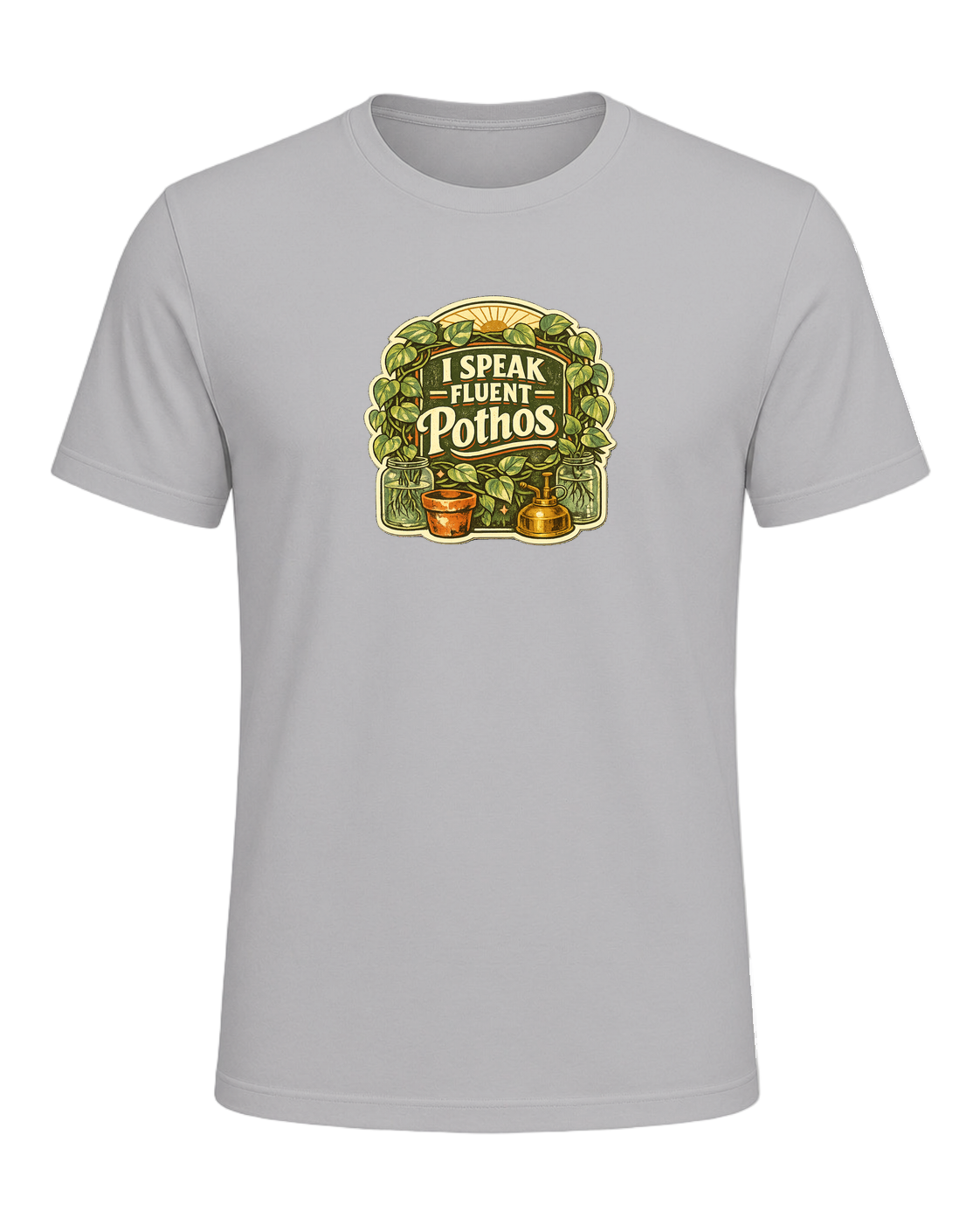 I Speak Fluent Pothos Tee — Athletic Heather