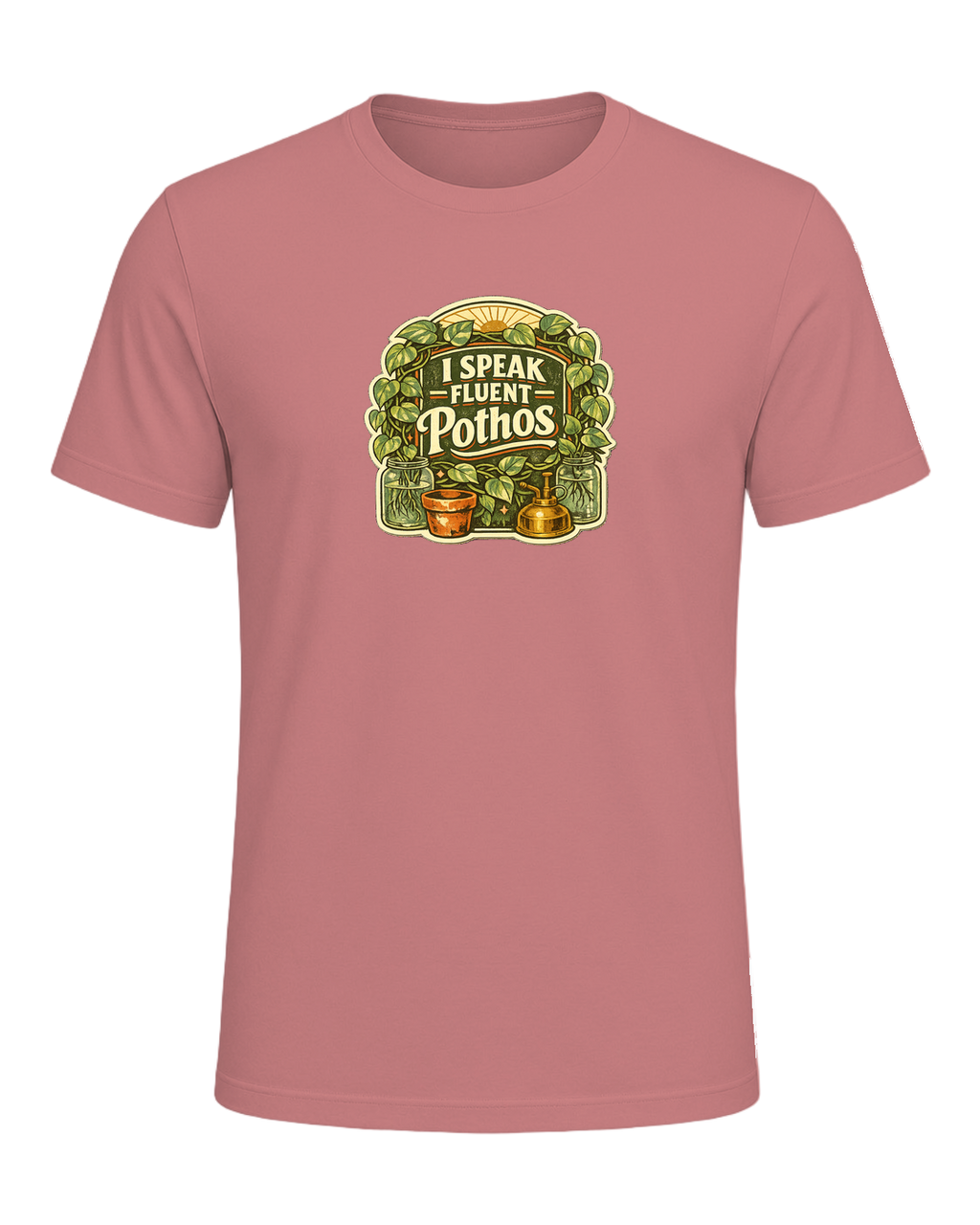 I Speak Fluent Pothos Tee — Heather Mauve