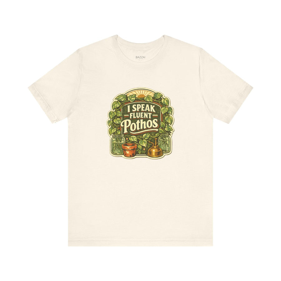 Houseplant Gift T-Shirt — I Speak Fluent Pothos