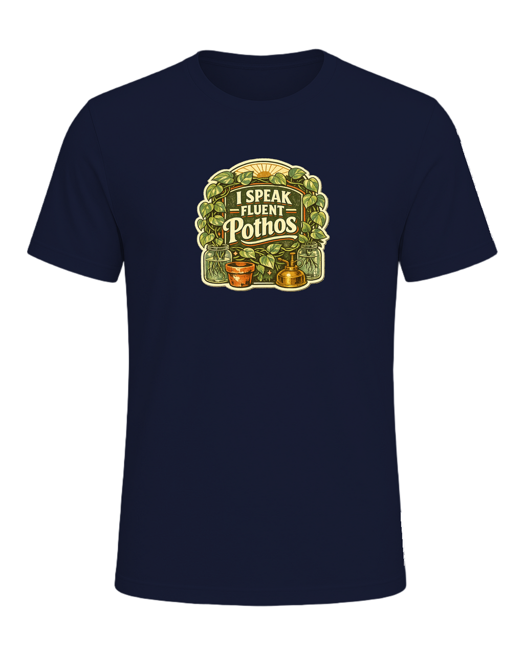 I Speak Fluent Pothos Tee — Navy