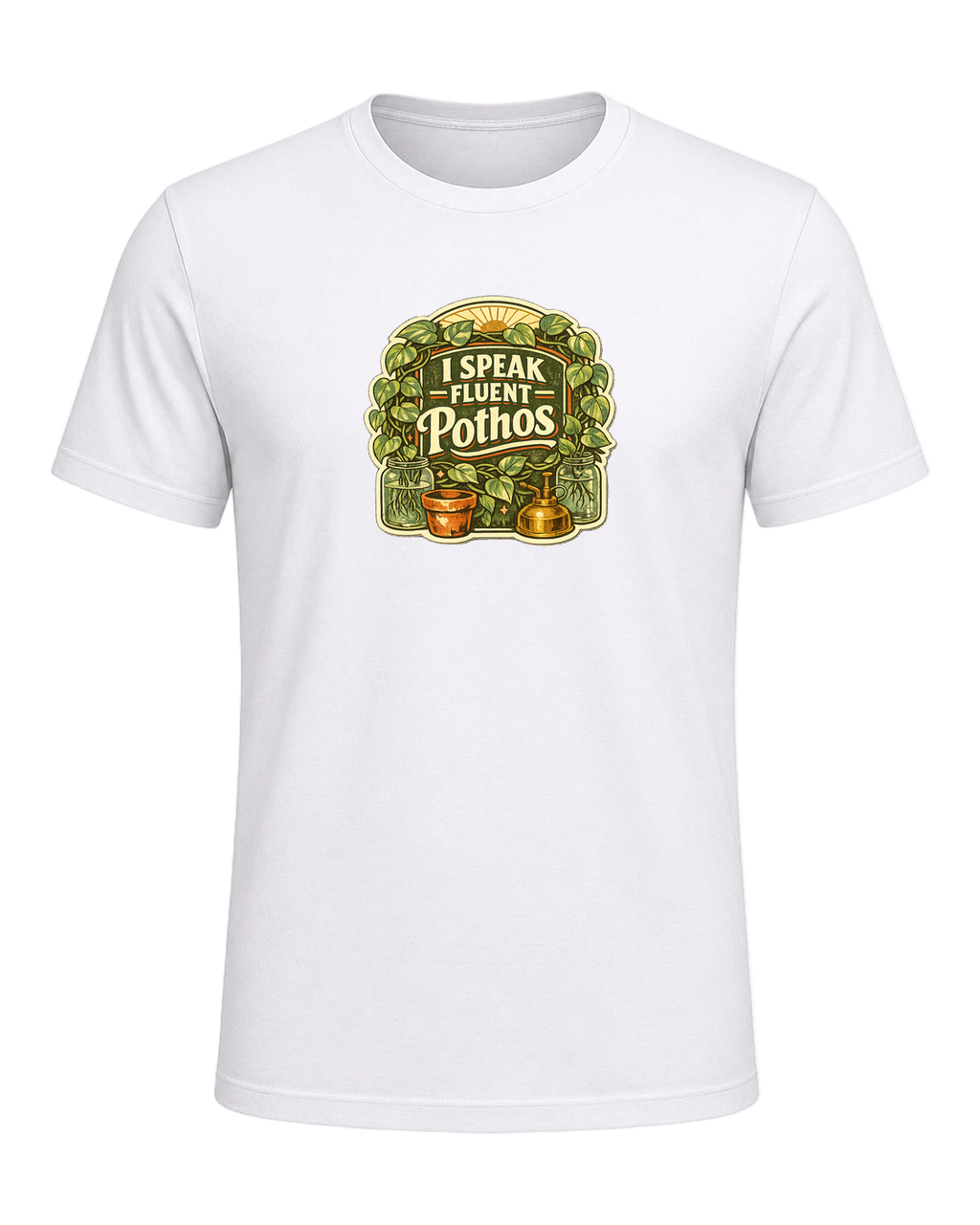 I Speak Fluent Pothos Tee — White