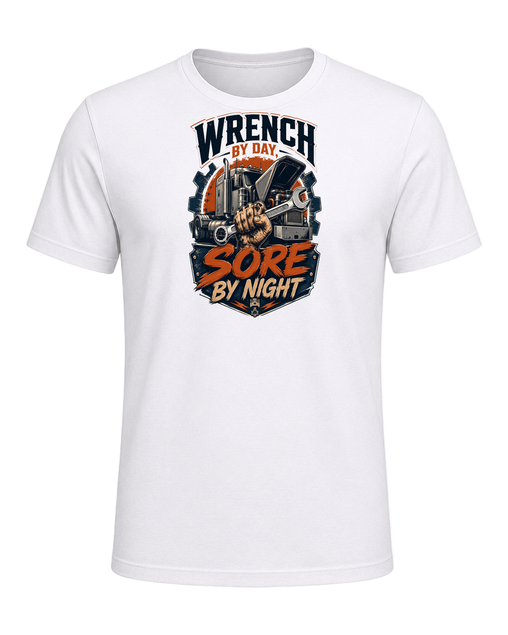 Wrench by day, sore by night — White