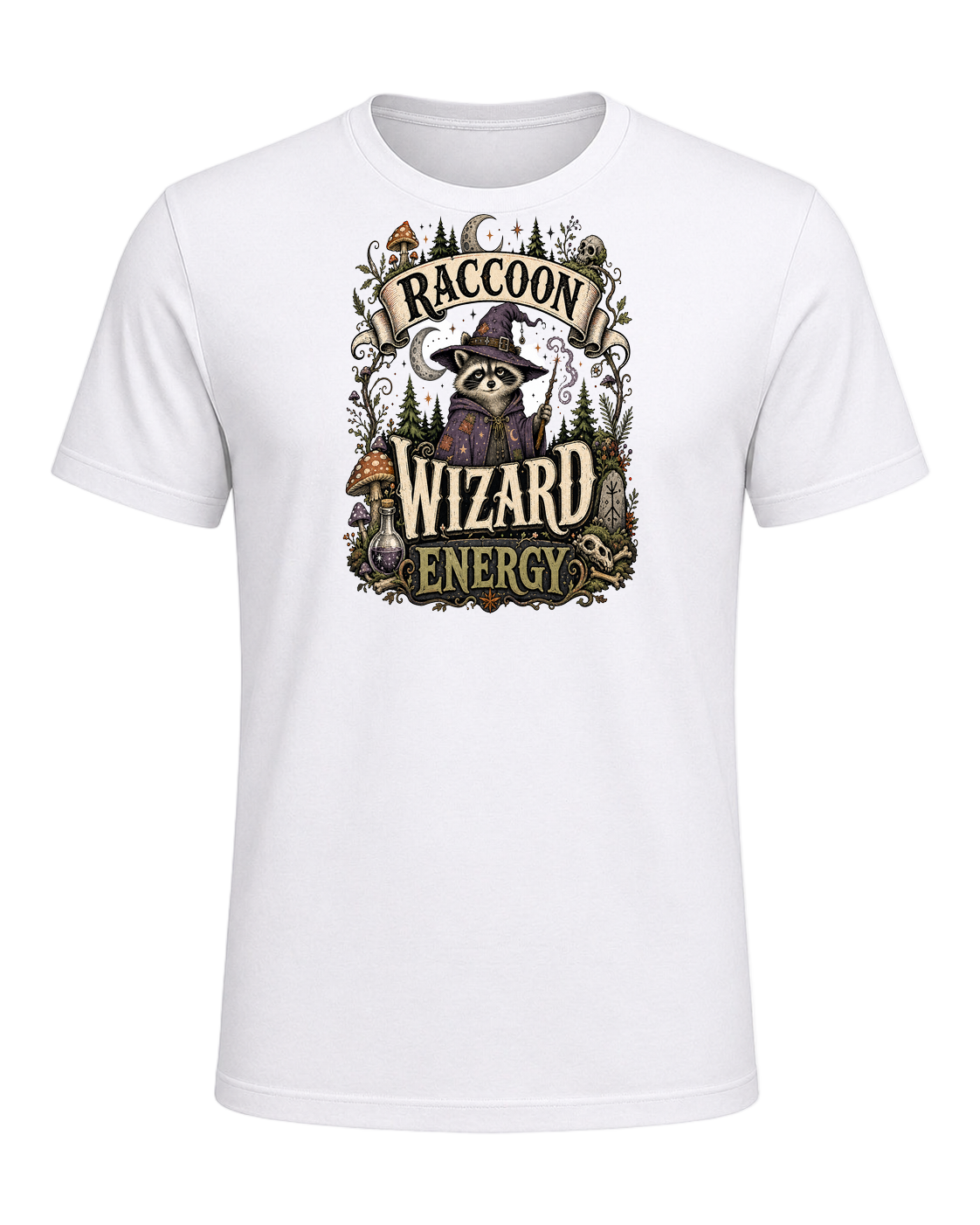 RACCOON WIZARD ENERGY — White