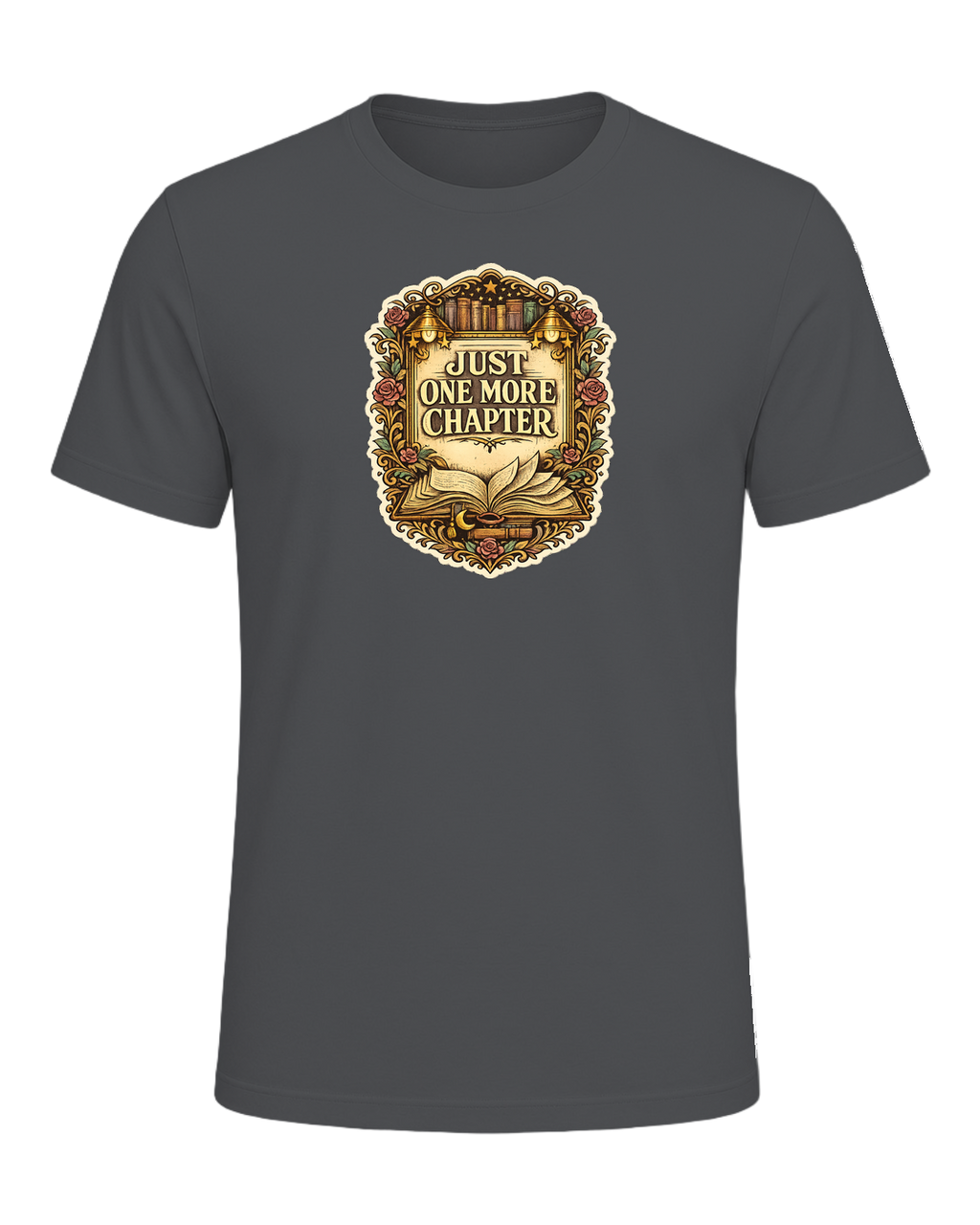 Just One More Chapter Tee — Asphalt