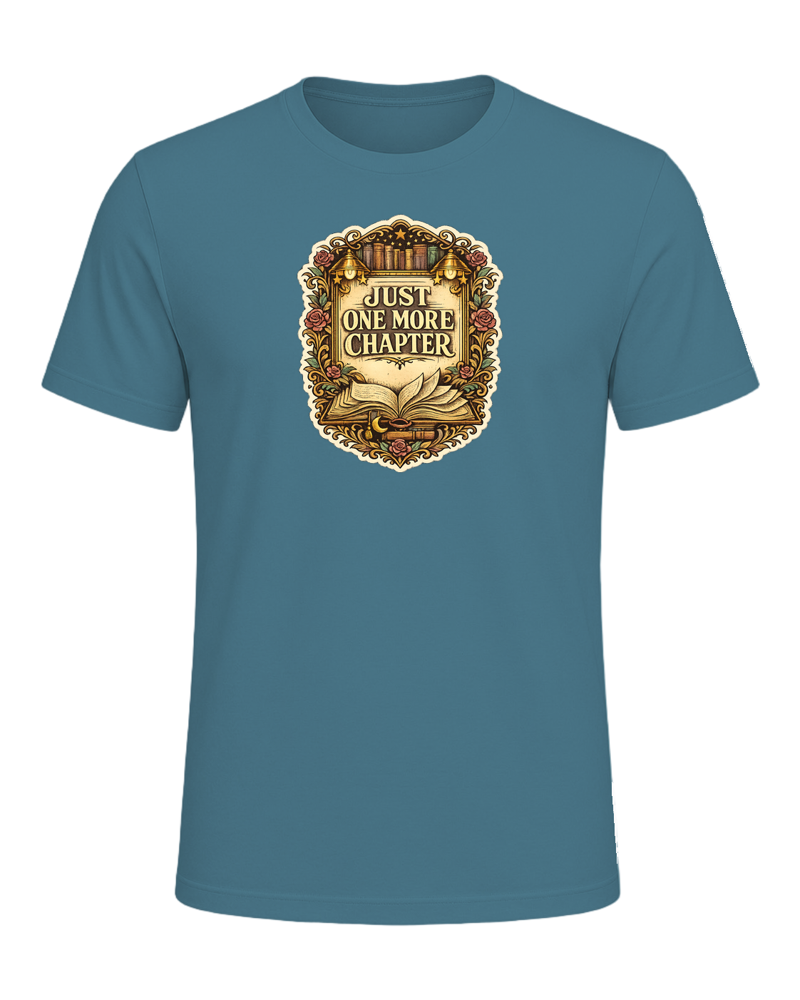 Just One More Chapter Tee — Heather Deep Teal