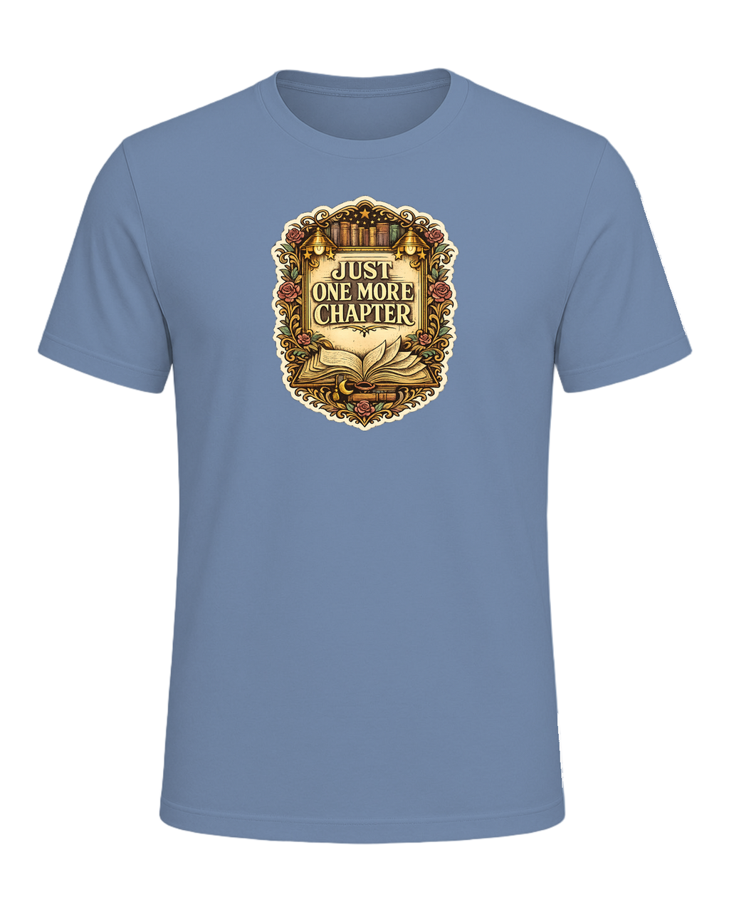 Just One More Chapter Tee — Steel Blue