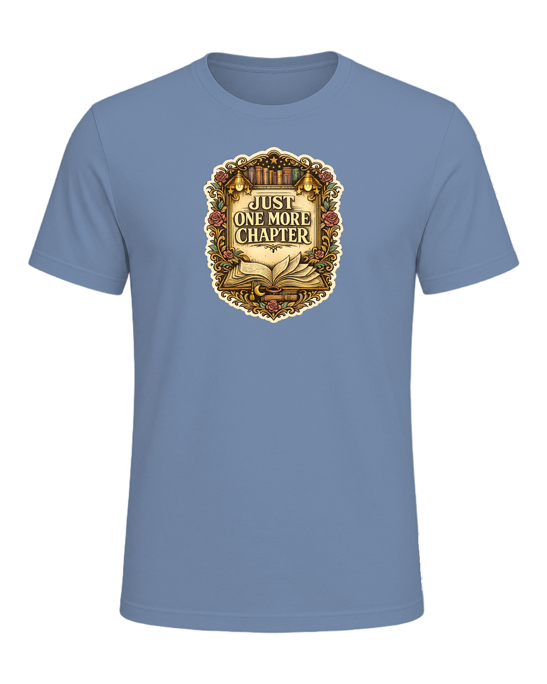 Just One More Chapter Tee — Steel Blue