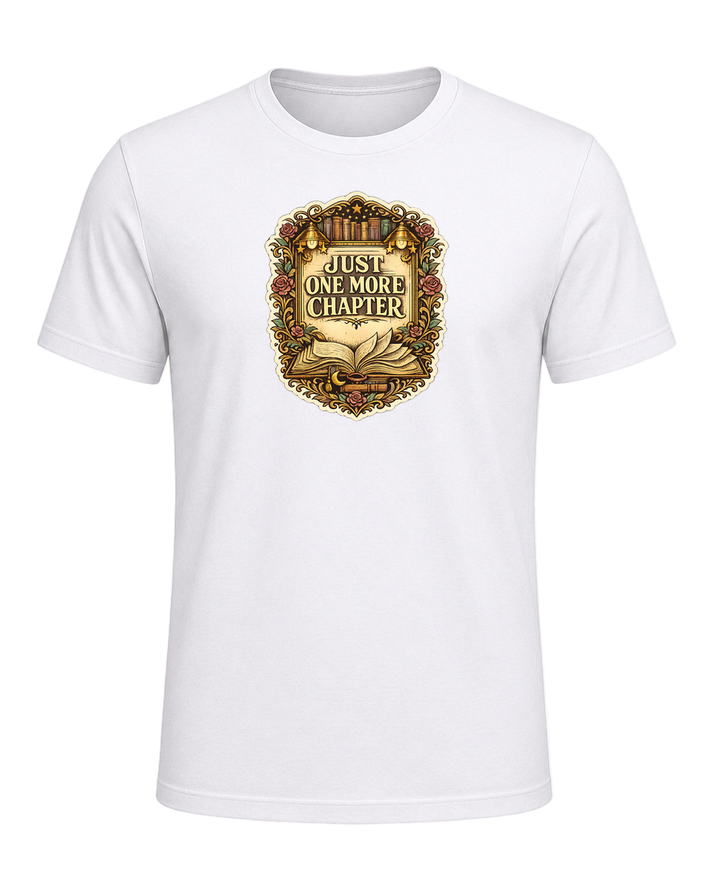 Just One More Chapter Tee — White