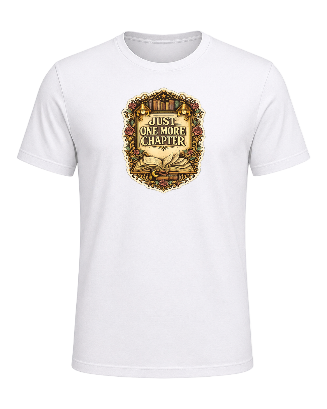 Just One More Chapter Tee — White