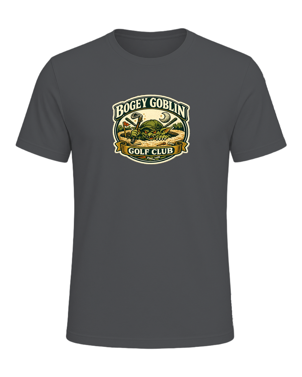 Bogey Goblin Golf Club Tee — Asphalt
