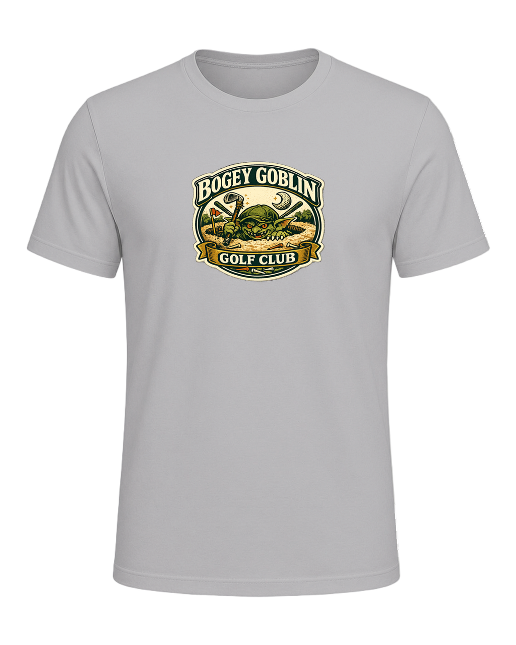 Bogey Goblin Golf Club Tee — Athletic Heather