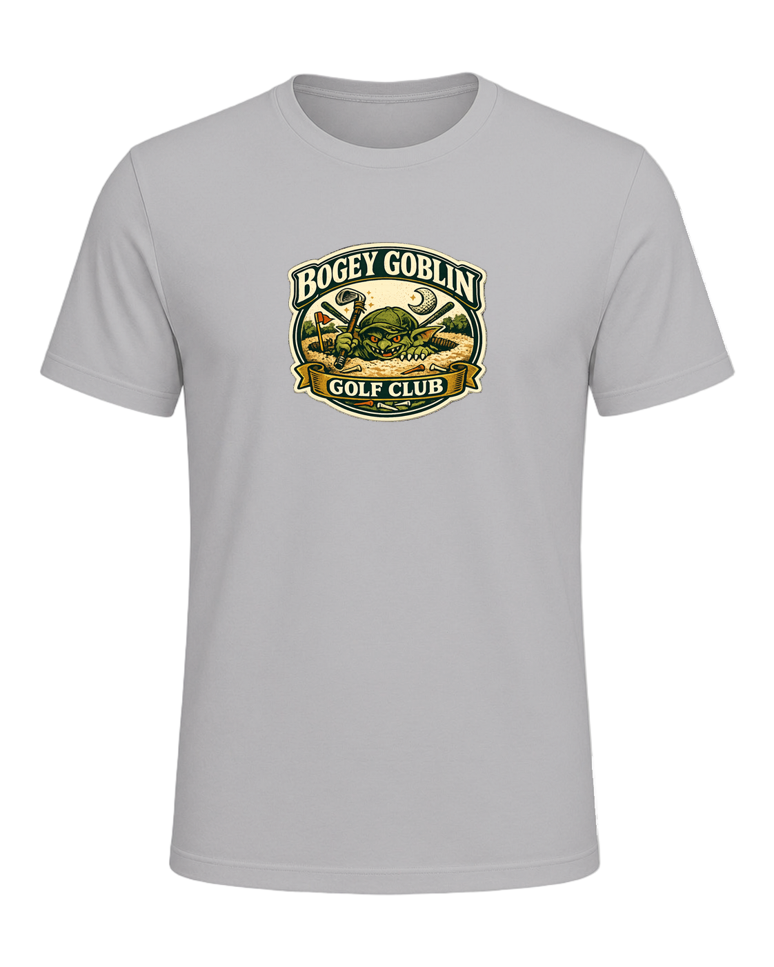 Bogey Goblin Golf Club Tee — Athletic Heather