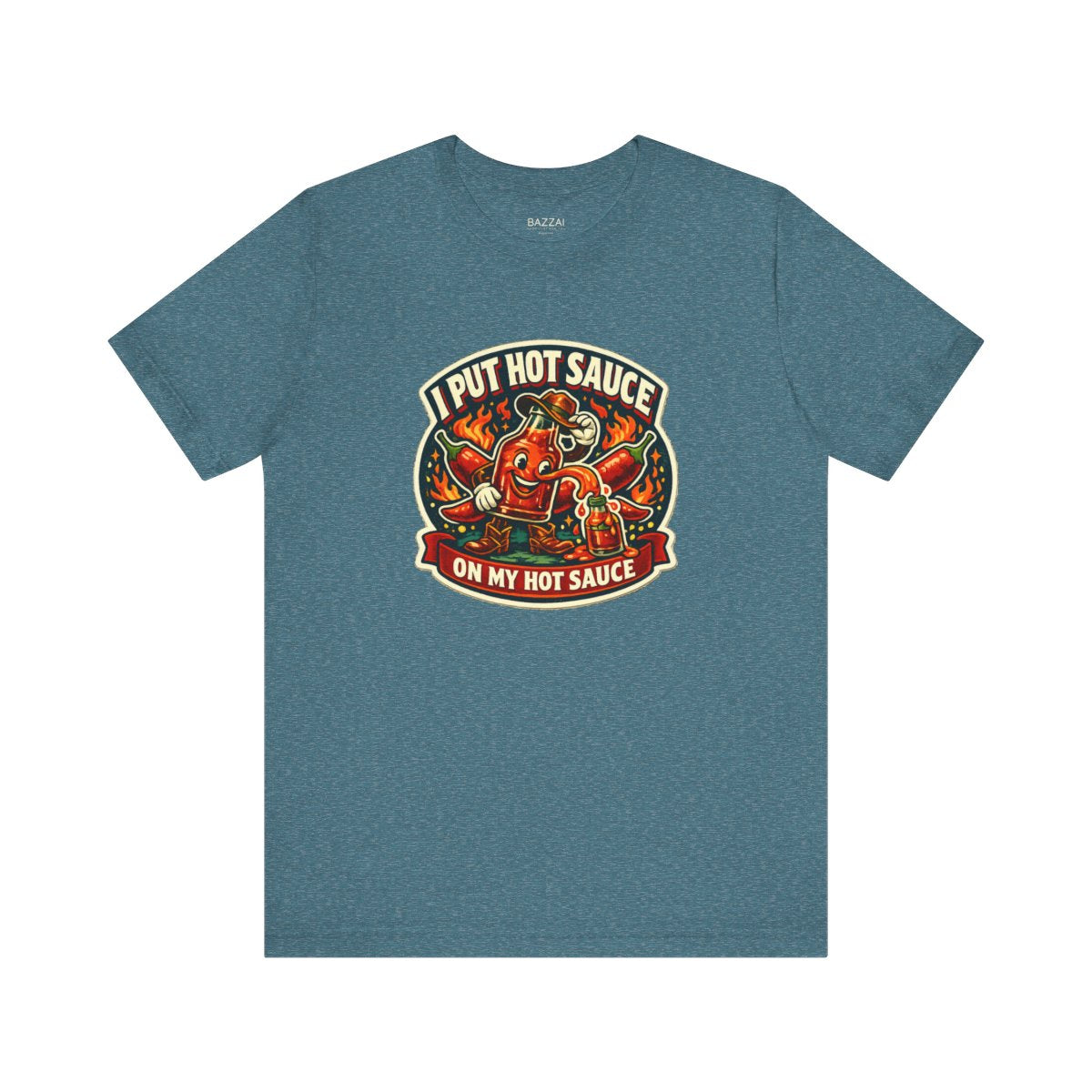 Hot Sauce Addict T-Shirt — I Put Hot Sauce on My Hot Sauce — t-shirt design by Sol