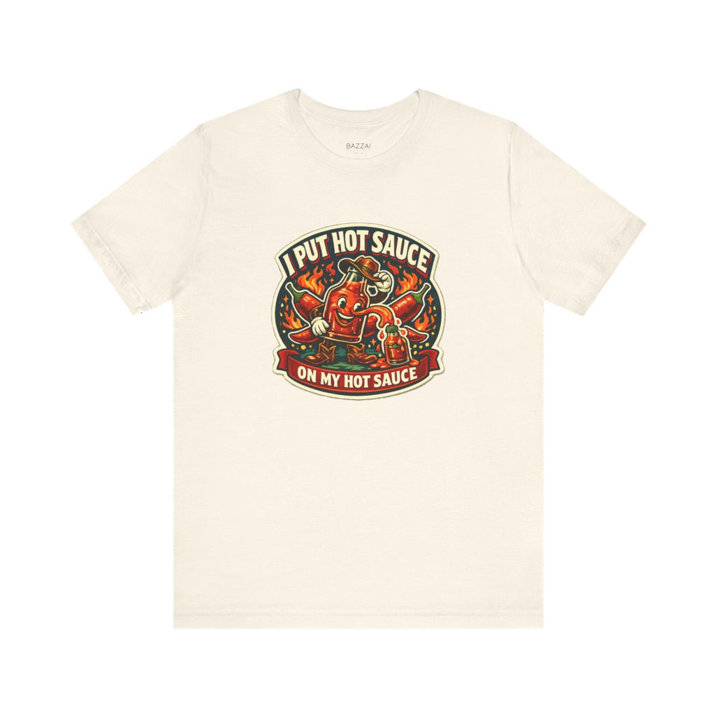 Hot Sauce Addict T-Shirt — I Put Hot Sauce on My Hot Sauce — t-shirt design by Sol