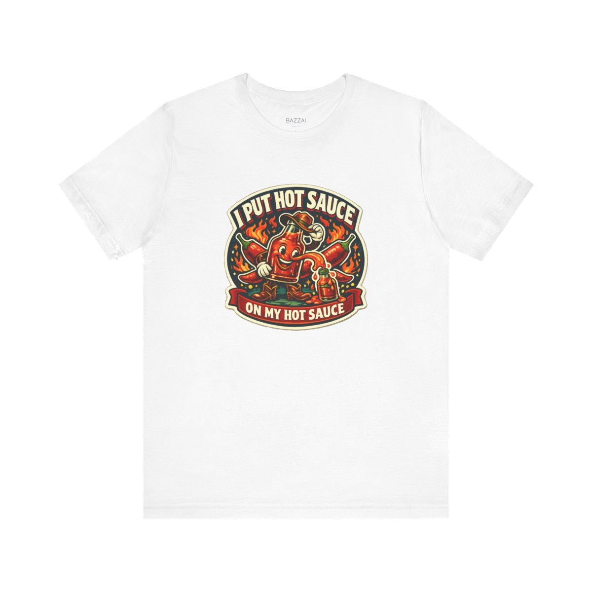 Hot Sauce Addict T-Shirt — I Put Hot Sauce on My Hot Sauce — t-shirt design by Sol