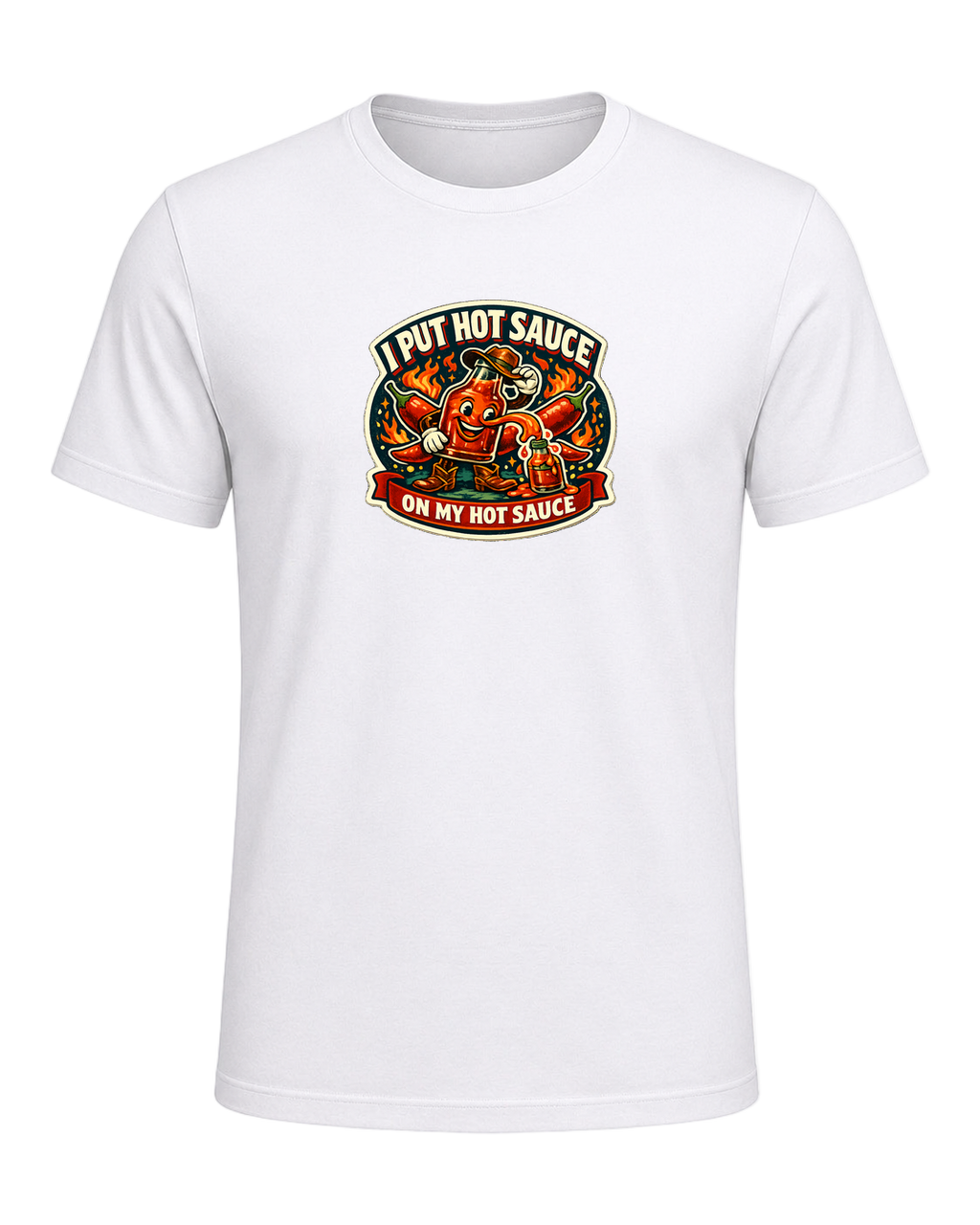 I Put Hot Sauce On My Hot Sauce Tee — White