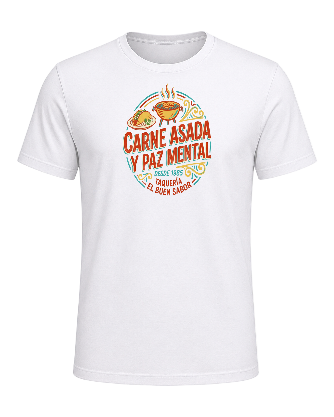CARNE ASADA Y PAZ MENTAL — White