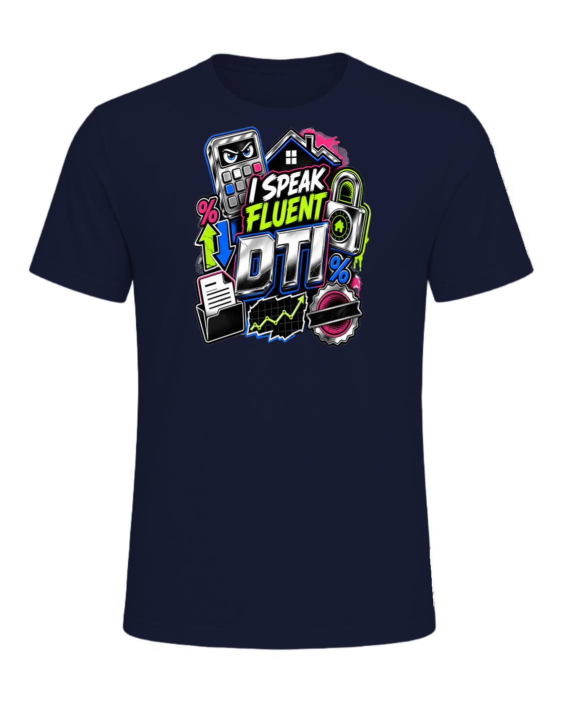 I SPEAK FLUENT DTI — Navy
