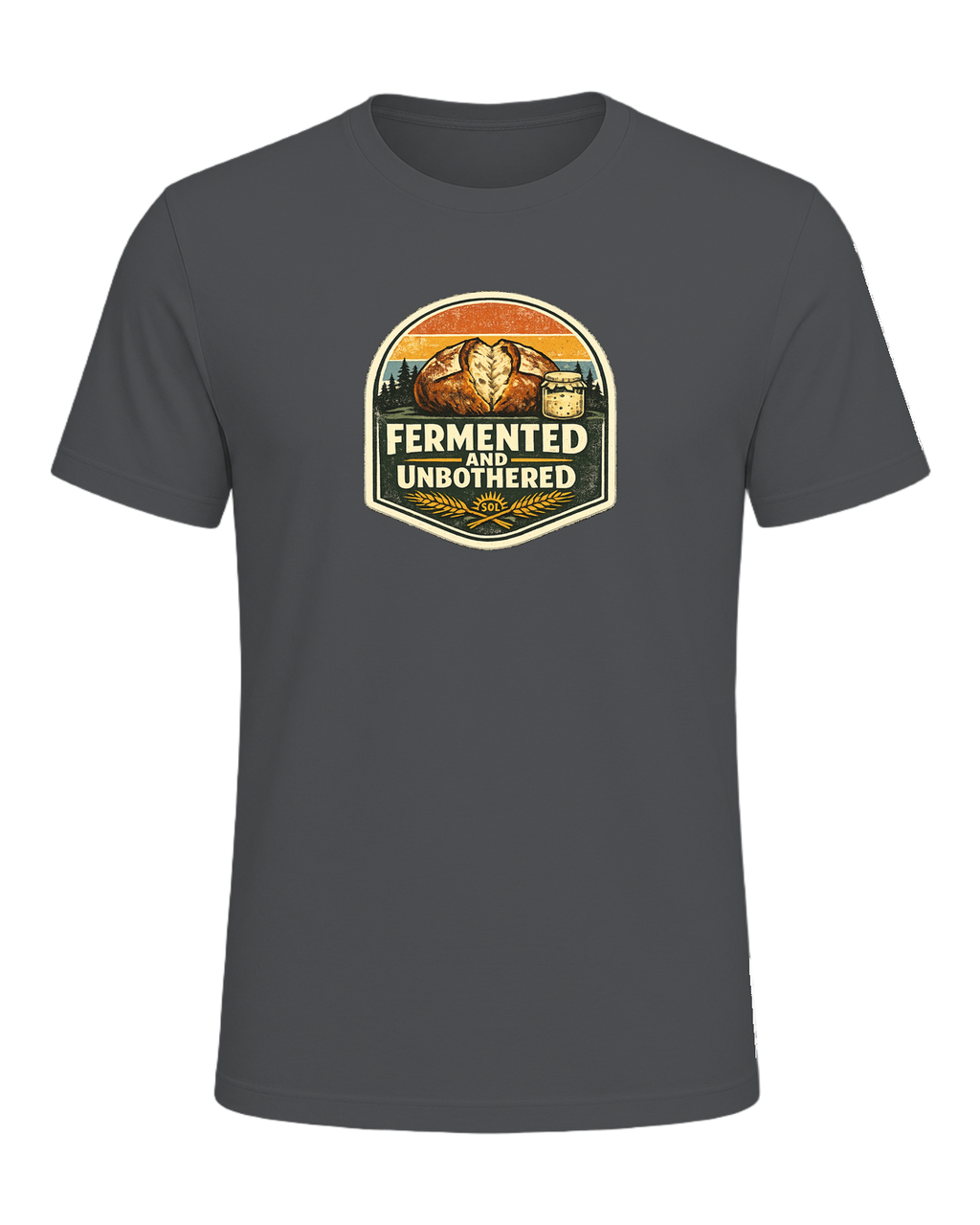 Fermented And Unbothered Tee — Asphalt