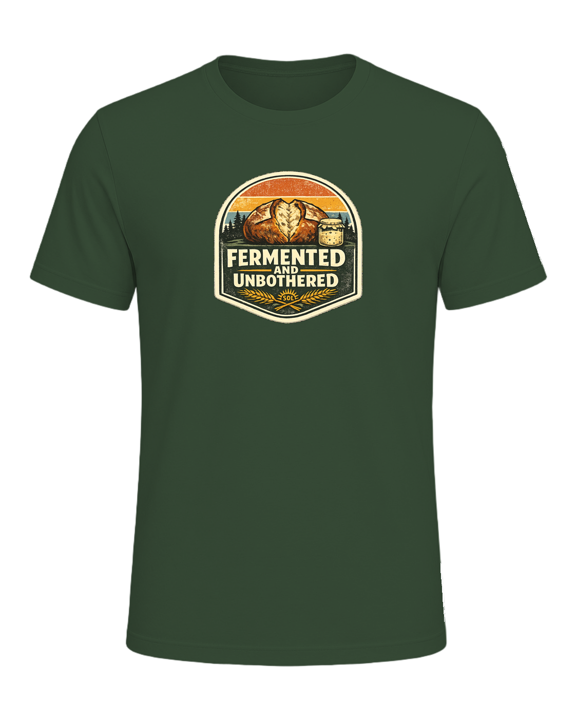 Fermented And Unbothered Tee — Heather Forest