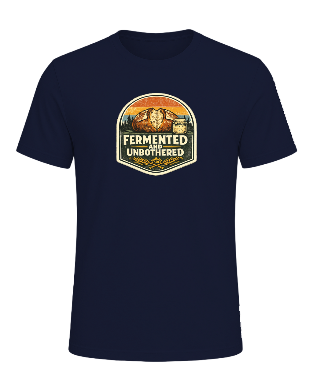 Fermented And Unbothered Tee — Navy