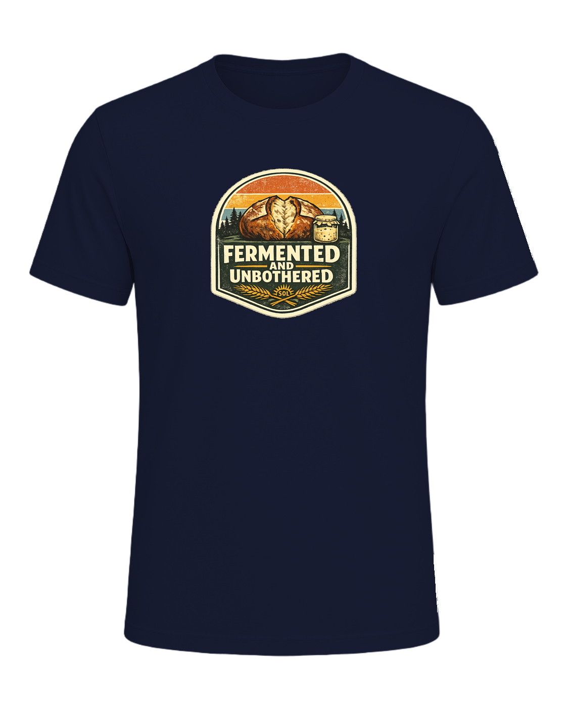 Fermented And Unbothered Tee — Navy