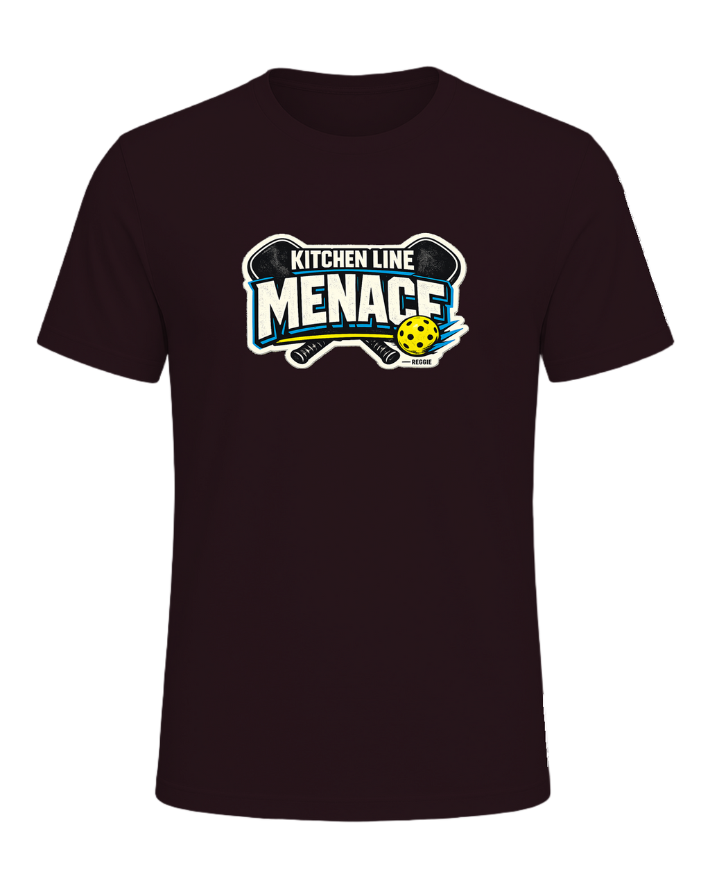 A bold pickleball tee for players who become a menace at the kitchen line. — Oxblood Black