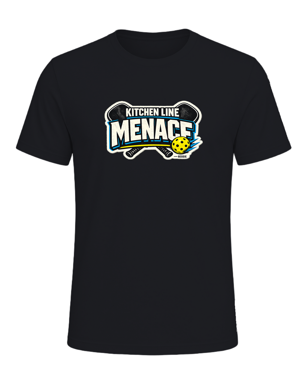 A bold pickleball tee for players who become a menace at the kitchen line. — Vintage Black