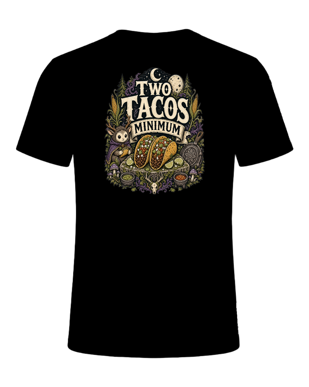 TWO TACOS MINIMUM — Black