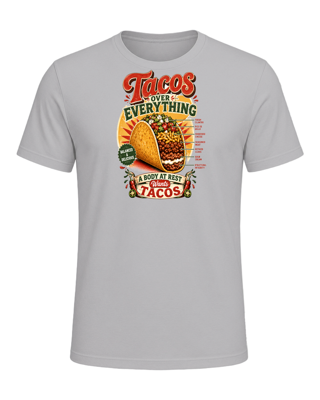 Tacos Over Everything — Athletic Heather