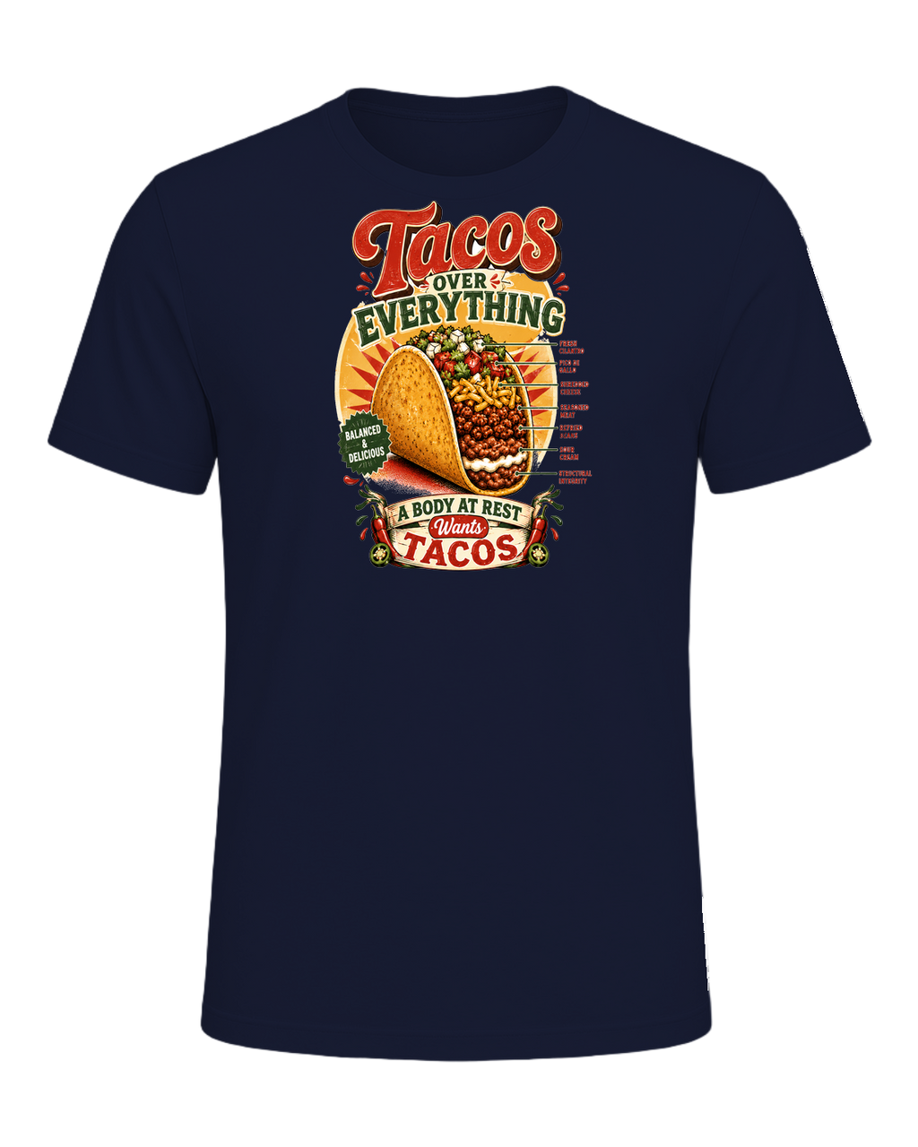 Tacos Over Everything — Navy