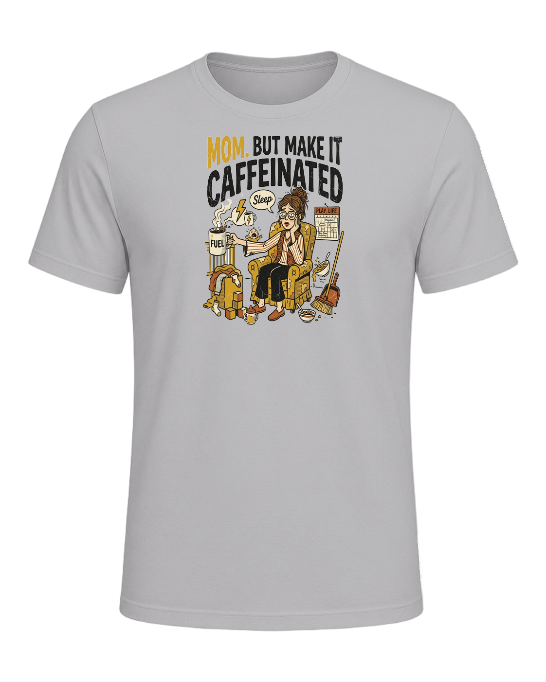 MOM. BUT MAKE IT CAFFEINATED — Athletic Heather