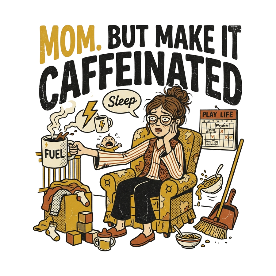 Mom Life T-Shirt — Mom. but Make It Caffeinated
