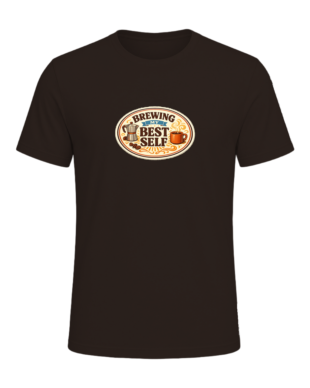 Brewing My Best Self Tee — Brown
