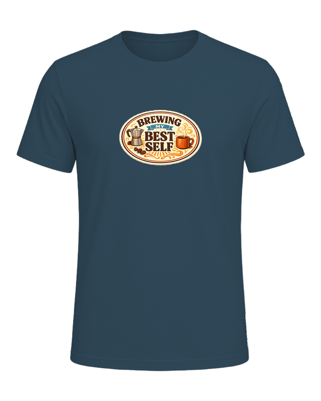 Brewing My Best Self Tee — Deep Teal