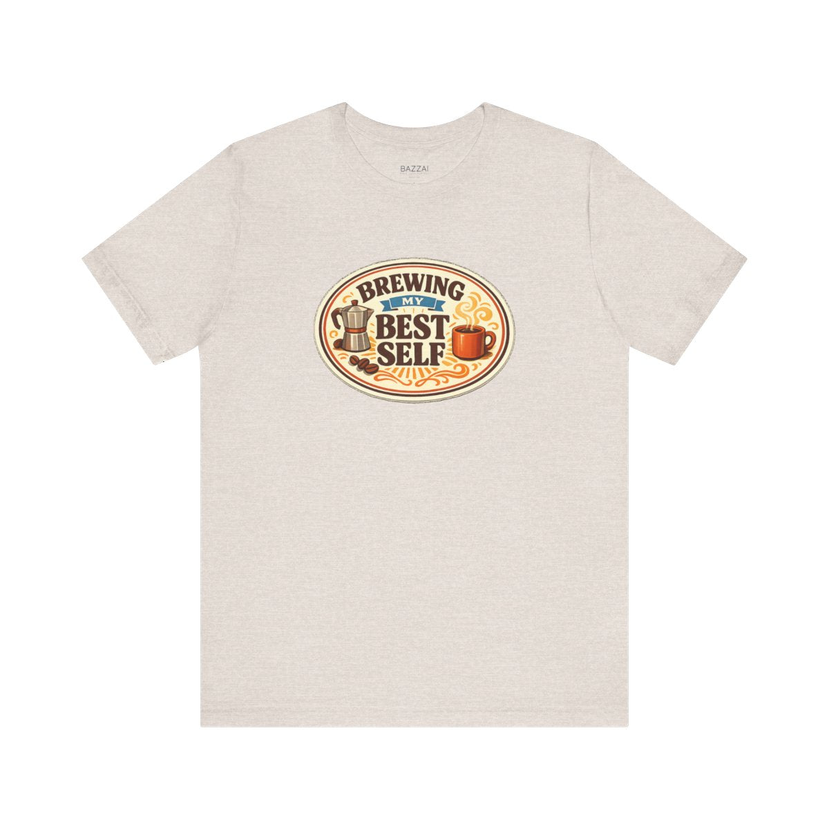 Coffee Addict T-Shirt — Brewing My Best Self — coffees t-shirt design by Sol